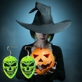 thumbnail image 2 of Pendientes de Halloween Alien OVNI Bruja Estufa Fluorescente Pendientes de acrílico, 2 of 5