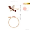 thumbnail image 5 of ANGARA Natural Ruby and Diamond Butterfly Bypass Ring in 14K Rose Gold for Women (Size-3mm) | July Birthstone, Birthday, Anniversary, Jewelry Gift for Women | Natural Ruby Ring, 5 of 10