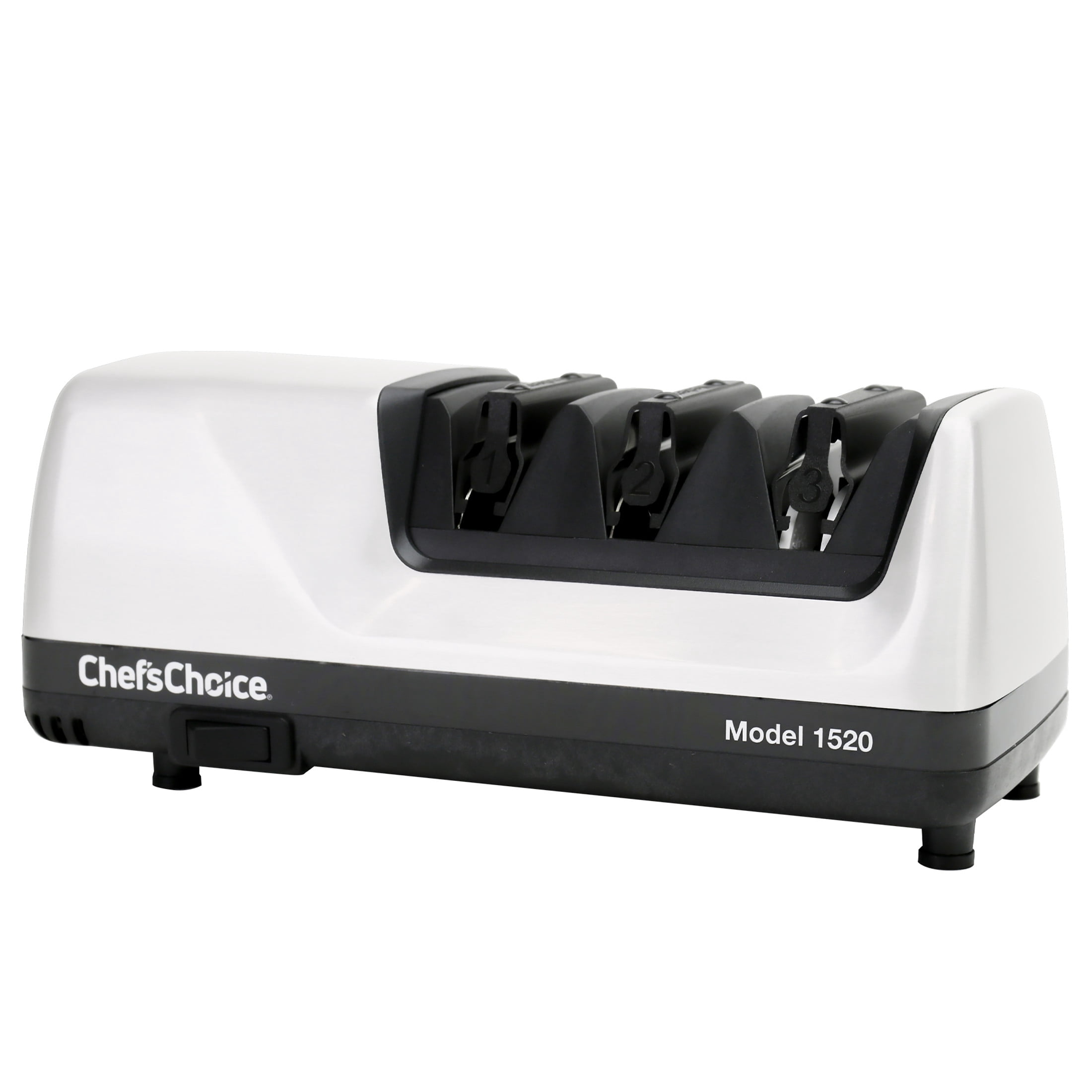 Chef'sChoice Model 1520 AngleSelect Professional Electric Knife Sharpener for Straight Edge and Serrated Knives,  White