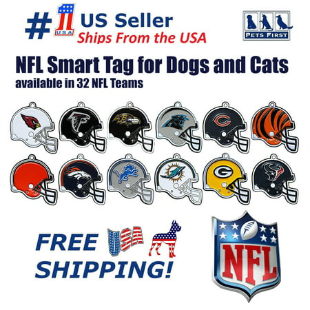 Pets First NFL Baltimore Ravens Smart TRACKING ID Tag - Best Lost Dog Retrieval System with Engrave NFL