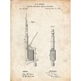 thumbnail image 2 of Borders, Cole 15x18 Gold Ornate Wood Framed with Double Matting Museum Art Print Titled - PP491-Vintage Parchment Dentist Drill Patent Poster, 2 of 4