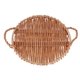 thumbnail image 2 of Creative Round Serving Tray Handcrafted Willow Snack Plate for Home Decor Desserts Fruits Bread Storage Elegant Brown Finish Versatile Woven Design, 2 of 3