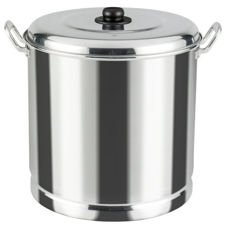 vasconia aluminum 27.5 quart steamer pot with steamer tray and lid