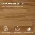 thumbnail image 2 of Dayalane Modern Square Side Table, Farmhouse Wood End Table for Small Spaces, Narrow Nightstand for Bedroom, Living Room, Natural Finish, 2 of 9