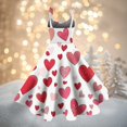 thumbnail image 4 of LWavelet Valentine's 2026 Satin Heart Dress Women, Romantic Rose Print Sleeveless A Line Flowy Party Sundresses White M, 4 of 4