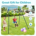 thumbnail image 5 of Yardi Yarda Outdoor Heavy Duty Metal Toddler Swing Set with Stand, Blue, 5 of 9