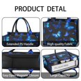 thumbnail image 4 of Large Capacity Tote Bag,Black Blue Butterfly Pattern Handbag Fashion Luxury Tote Bag,15.7"x13"x 5.1" Inches,Laptop Compatible, 4 of 6