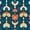 Color 2, variant on Peel and Stick Wallpaper Mid century modern geometry blue orange cream Ideal for fabric 17.7"x118" Contact Paper Removable Self Adhesive Waterproof Wall Decor for Bedroom Kitchen Cabinets