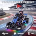 thumbnail image 2 of Licensed Porsche 24V Go Kart Ride on Toys Electric Go Kart for Boys Girls Age 6-12 Years Old, Blue, 2 of 10
