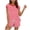 Pink, variant on Women Two Piece Short Sets,Two Piece Shorts Sets for Women Vacation Trendy Lounge Sets Crew Neck Matching Sets Cap Sleeve Suits
