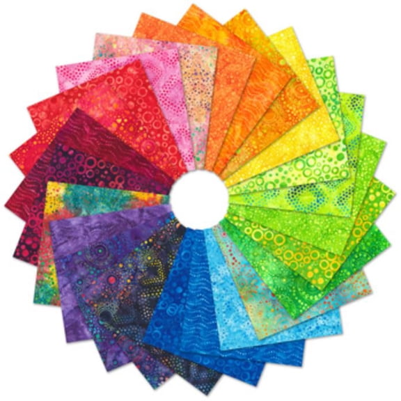 Jelly Roll - Artisan Batiks Dotted Complete Collection by Lunn Studios for Robert Kaufman 2.5" Strips Roll-Up Bundle Quilter's Cotton Fabric Precuts (RU-1275-40) M524.46