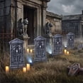 thumbnail image 2 of suore Halloween RIP Tombstone Yard Stake, Iron Graveyard Tombstone Decor with Built‑in Ground Stake, Spooky Outdoor Lawn Garden Halloween Party Decoration, 2 of 6