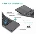 thumbnail image 4 of Prncalprior Foldable Bluetooth Keyboard with Touchpad, Wireless Mini Keyboard, 4 of 5