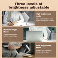 thumbnail image 4 of LED Desk Lamp 3 Brightness Dimmable Eye-Caring Table Lights Rechargeable Foldable Reading Lamp for Home & Office, 4 of 7