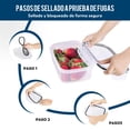 thumbnail image 3 of Juego de Recipientes para Alimentos 12 PIEZAS, CEWOOS Recipientes de Alimentos con Tapa a Prueba de Fugas Apto para Microondas Nevera Cocina - Aprobado por la FDA y LFGB - Sin BPA, 3 of 7