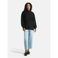 thumbnail image 2 of Time and Tru Women's Ottoman Ribbed Pullover Top with Long Sleeves, Size XS-XXXL, 2 of 5