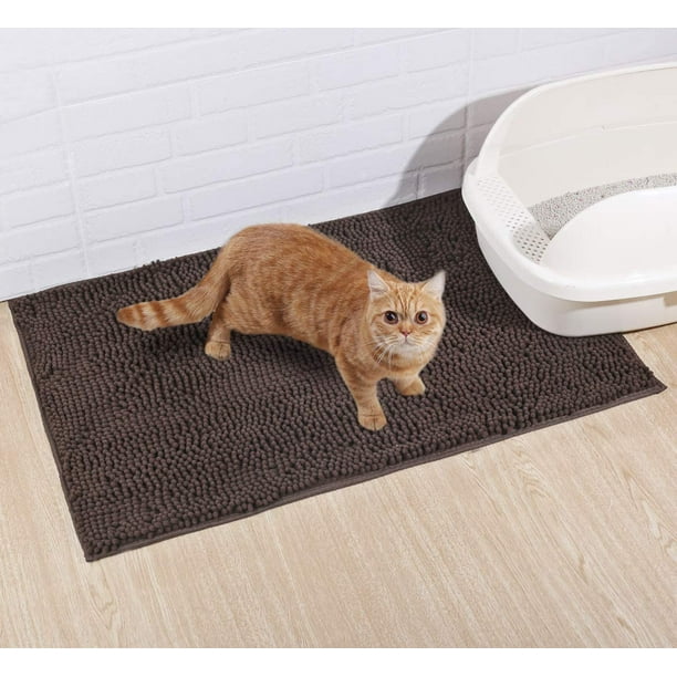 HTAIGUO 3D Design Microfiber Cat Litter Mats Trap All Kind of