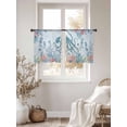 thumbnail image 4 of Ocean Octopus Sheer Curtains 54 Inch Long 2 Panels, Watercolor Seaweed Sea Horse Coral Blue Letter Texture Light Filtering Rod Pocket Curtains, Sheer Voile Drapes for Living Room Bedroom, 52"x54", 4 of 8