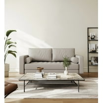 StateSide Vegan Leather Square Arm Loveseat 59"