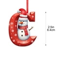 thumbnail image 3 of LEFXSMR Christmas Letter Ornaments, 2.5" Snowman Red Alphabet Initial Ornaments, Letters Christmas Tree Decorations Party Gifts DIY Decor, 3 of 5