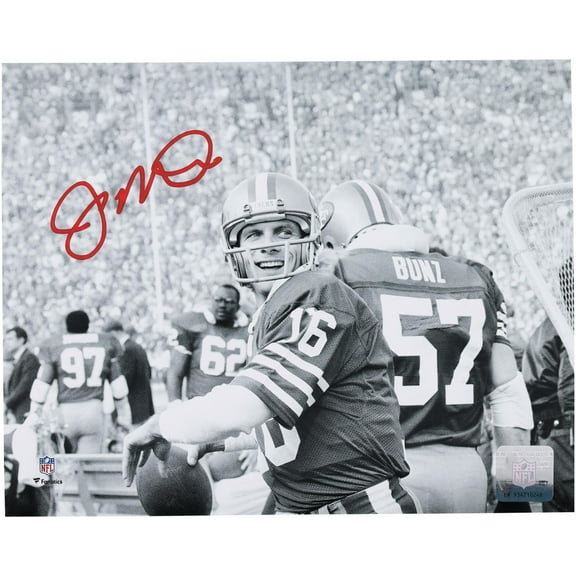 Joe Montana San Francisco 49ers Autographed 8" x 10" Black & White Warm Up Photograph - Fanatics Authentic Certified