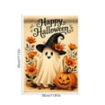 thumbnail image 4 of AZXY Halloween Garden Flag 12"x18" Double Sided, Happy Halloween Cute Ghost Witch Hat Pumpkin Floral Yard Flag, Farmhouse Fall Seasonal Decorative Banner for Front Porch Patio Lawn Outdoor Decor, 4 of 7