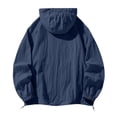 thumbnail image 4 of Leidass Mens Windbreaker Jackets with Hood Waterproof Zipper Long Sleeve Packable Lightweight Sun Protection Full Zip HoodieLightweight Windbreaker Jacket Navy M, 4 of 5