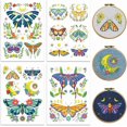thumbnail image 1 of Water Soluble Embroidery Patterns with Color for Beginners Easter Elements 4 Sheets with 14pcs Wash Away Embroidery Pattern Stabilizer for Hand Sewing Women Adults, 1 of 9