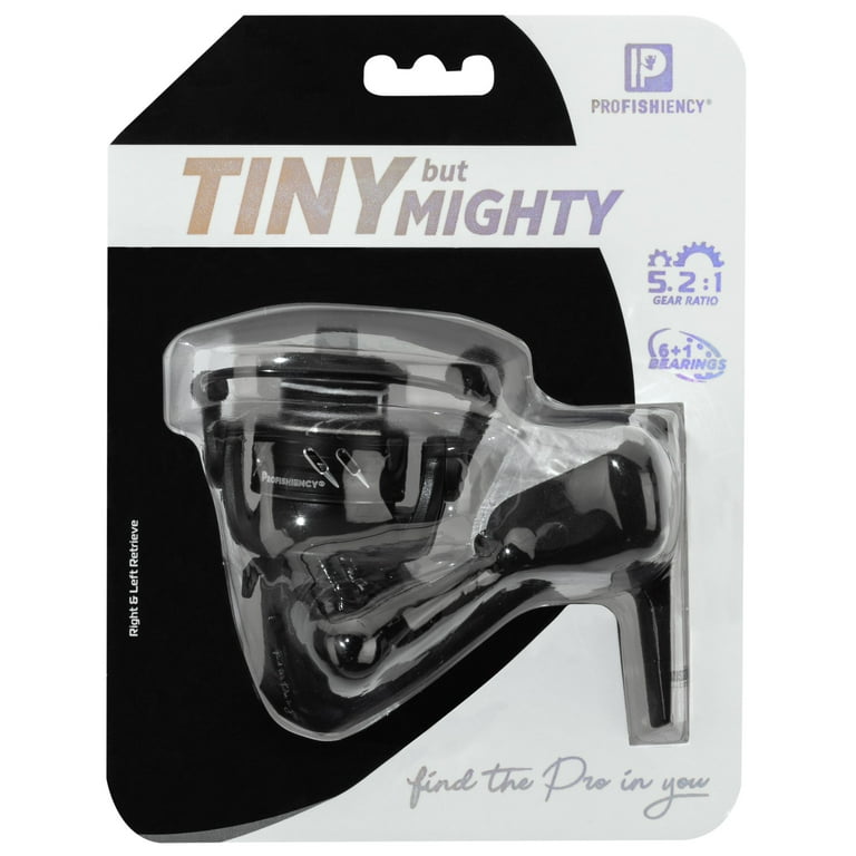 Tiny Reel ブラック Free Shipping! ProFISHiency Tiny Spinning Reel 5.2:1 Gear