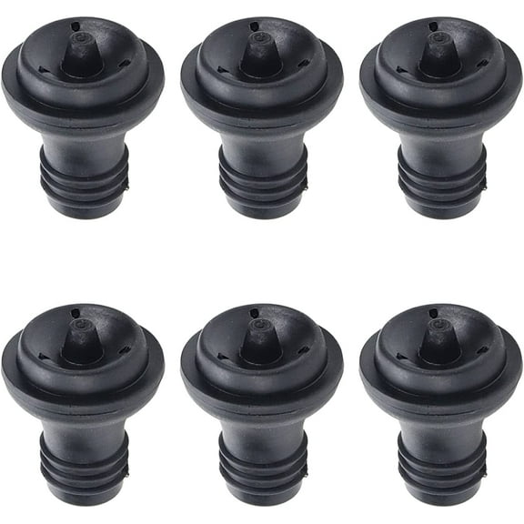 6 Pcs Reusable Wine Bottle Corks, Silicone Wine Stopper, Wine Saver Vacuum Stoppers(Black)