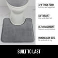 thumbnail image 2 of GORILLA GRIP Thick Memory Foam Toilet Rug for Bathroom, U Shaped Washable, Soft Absorbent Velvet Topside Floor Mats, Machine Wash, Cushioned Luxury Rugs for Bath Room, 22.5x19.5, Graphite Gray, 2 of 8