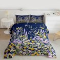 thumbnail image 3 of Manfei Western Garden Flower Queen Comforter Set, Rustic Farmhouse Bedding Sets, Teen Kid Adult Female Reversible Bedding Comforter Set, Lightweight Room Decor, 3 Pieces, 3 of 9