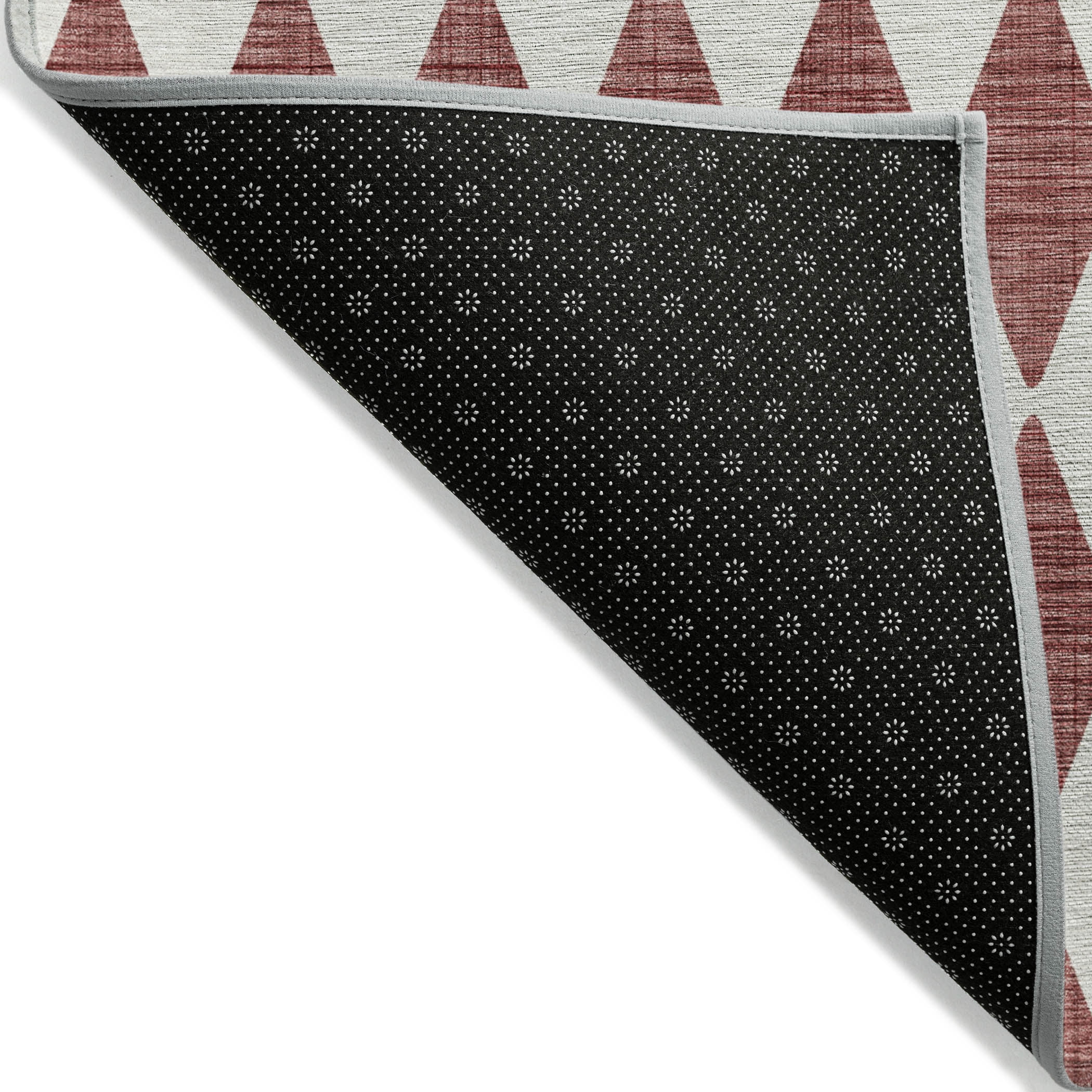 Addison Rugs Chantille Indoor/Outdoor Transitional Diamonds Burgundy Washable Round Rug, 8' x 8'