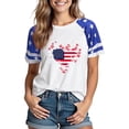 thumbnail image 2 of VerPetridure American Flag Shirts for Women 4th of July T Shirt Funny USA Print Crew Neck Tees Patriotic Casual Short Sleeve Tops, 2 of 4