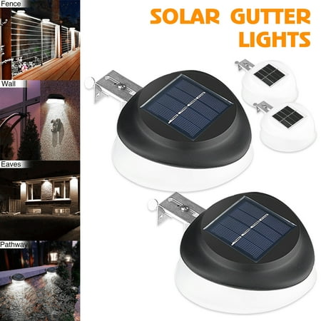 

Hands DIY 2pcs Solar Gutter Light Outdoor with 9ELDs LED Solar Fence Light Auto ON/OFF Solar Wall Light IP65 Waterproof Solar Roof Light for Patio Stairs Yard Garden Pathway Corridor