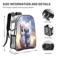 thumbnail image 4 of Honeii Cute Animal Couple Print Clear Backpack Heavy Duty Transparent Bag 17" See Through BookBag for Women Men Adults Work Festival Sports Travel, 4 of 7