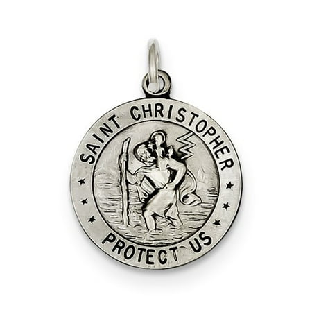 Sterling Silver St. Christopher Reversible Basketball Medal