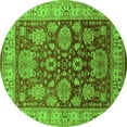 thumbnail image 1 of Ahgly Company Indoor Round Oriental Green Traditional Area Rugs, 5' Round, 1 of 4