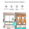 thumbnail image 4 of Window Privacy Film Burnt Orange Grey Stained Glass Window Film Decorative Sun Block Window Cover Modern Oil Painting White Geometric Window Clings Static Adhesive Sticker for Bathroom 23.6"x59", 4 of 7