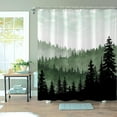 thumbnail image 4 of Green Mountain Misty Shower Curtain Bathroom Forest Shower Curtain Set Waterproof Fabric Bathroom Set with 12 Hook 72x72 inches, 4 of 6