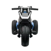 TOBBI-TOYS 12V Three-wheeled Motorcycle for Kids 3-6 Years, Kids Ride On Motorcycle with Horns, LED Lights, Blue