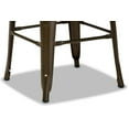 thumbnail image 5 of Baxton Studio Horton Brown Metal and Brown Finished Wood 4-Piece Bar Stool Set, 5 of 8