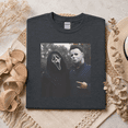 thumbnail image 2 of Ghost Face Heart Hands Horror Movie Inspired Graphic T-Shirt, 2 of 6