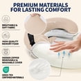 thumbnail image 4 of BUYUE Travel Neck Pillows for Airplanes, 360° Head Support Sleep for Long Flight, Skin-Friendly & Breathable, Kit with 3D Contoured Eye Mask, Earplugs and Storage Bag (Adult, Beige, 90+ lbs), 4 of 6