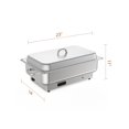 thumbnail image 2 of 2 Pack Electric Chafing Dish Buffet Set, 9QT Food Servers and Warmers, Stainless Steel Commercial Catering Food Warmers with Temperature Control Display for Weddings, Parties and Festivals, 2 of 7