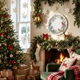 thumbnail image 2 of Welcome Sign for Front Door, Christmas Wreath Round Metal Wall Art Wreaths, Cardinal Xmas Pine Cone Winter Outdoor Indoor Wall Hanging Sign for Porch Decor Housewarming Gifts 11.8 Inch, 2 of 8