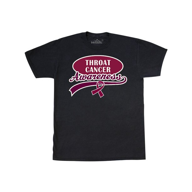 INKtastic - Throat Cancer awareness T-Shirt - Walmart.com ...