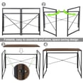 thumbnail image 5 of ZenStyle Folding Computer Writing Desk Wood Top Metal Frame Study Desk PC Laptop Table, 5 of 9