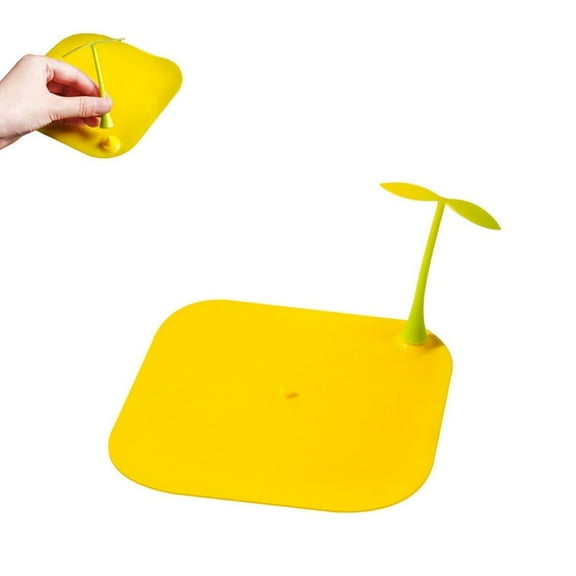 EMOWRASUL Silicone Drain Cover for Shower Floor-Bathtub Plug Drain Stopper 2 Pack For Bathroom Tub Kitchen Sink (Yellow)
