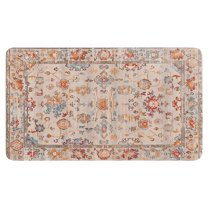 Retro Door Mat, 17 X 30 Inch Bohemian Light Pink Patterned Carpet Welcome Doormat Decorative Home Floor Mat, Non Slip Rubber Back and Strong Water Absorption for Outdoor Indoor Entrance Decor
